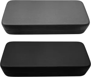 2 Pcs Hard Shell Eyeglass Case,Glasses Case Hard Shell,PU Leather Glasses Case,Hard Glasses Case