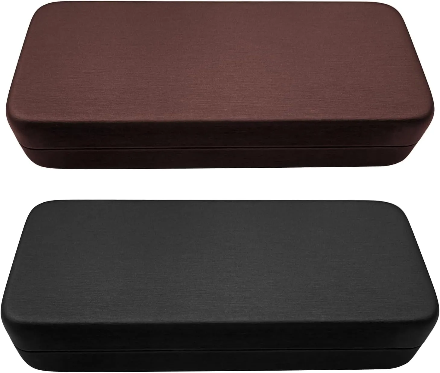 2 Pcs Hard Shell Eyeglass Case,Glasses Case Hard Shell,PU Leather Glasses Case,Hard Glasses Case