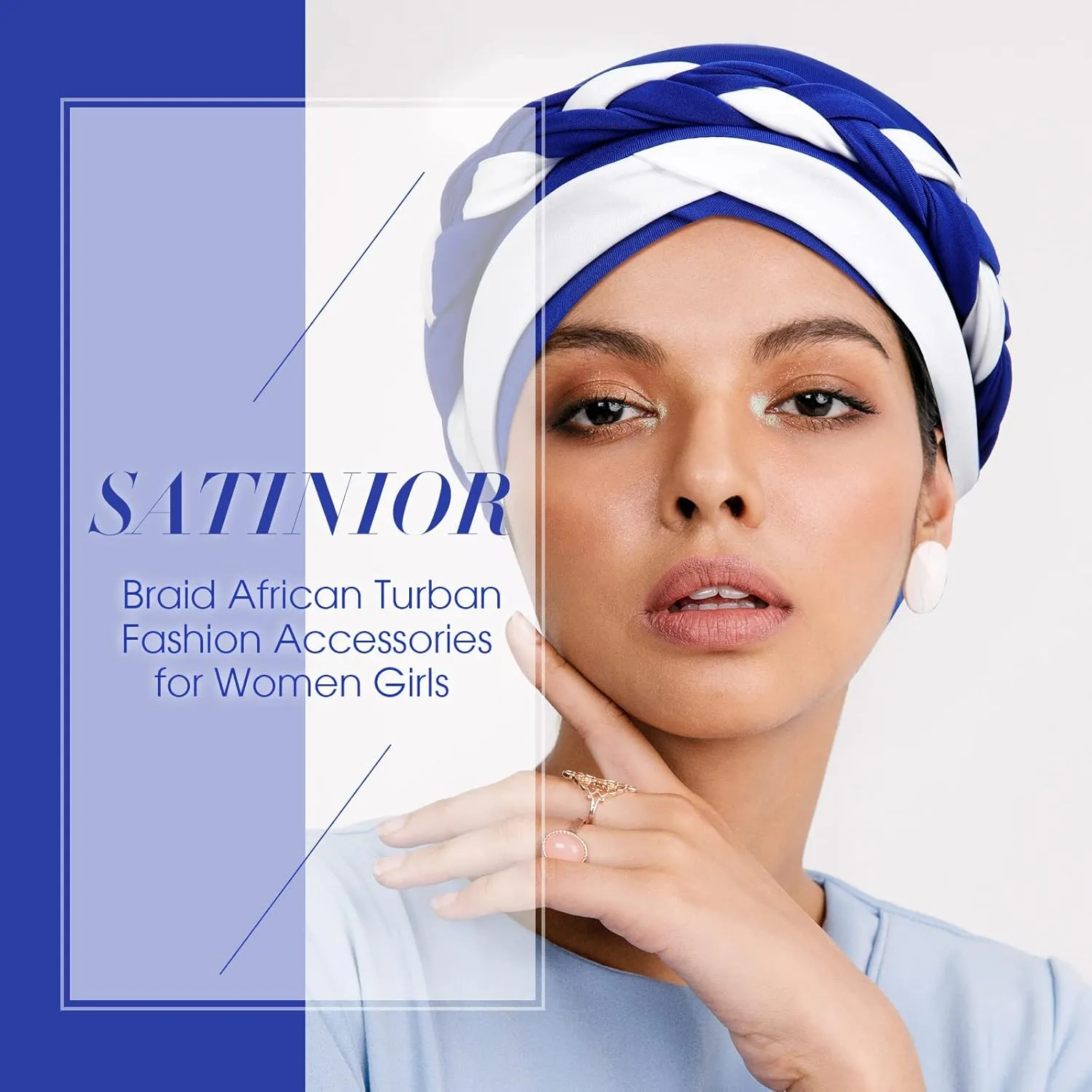 6 Pieces Turbans for Women Turban Head Wraps for African Black Women Headscarf Cap Beanie Wrap Braided