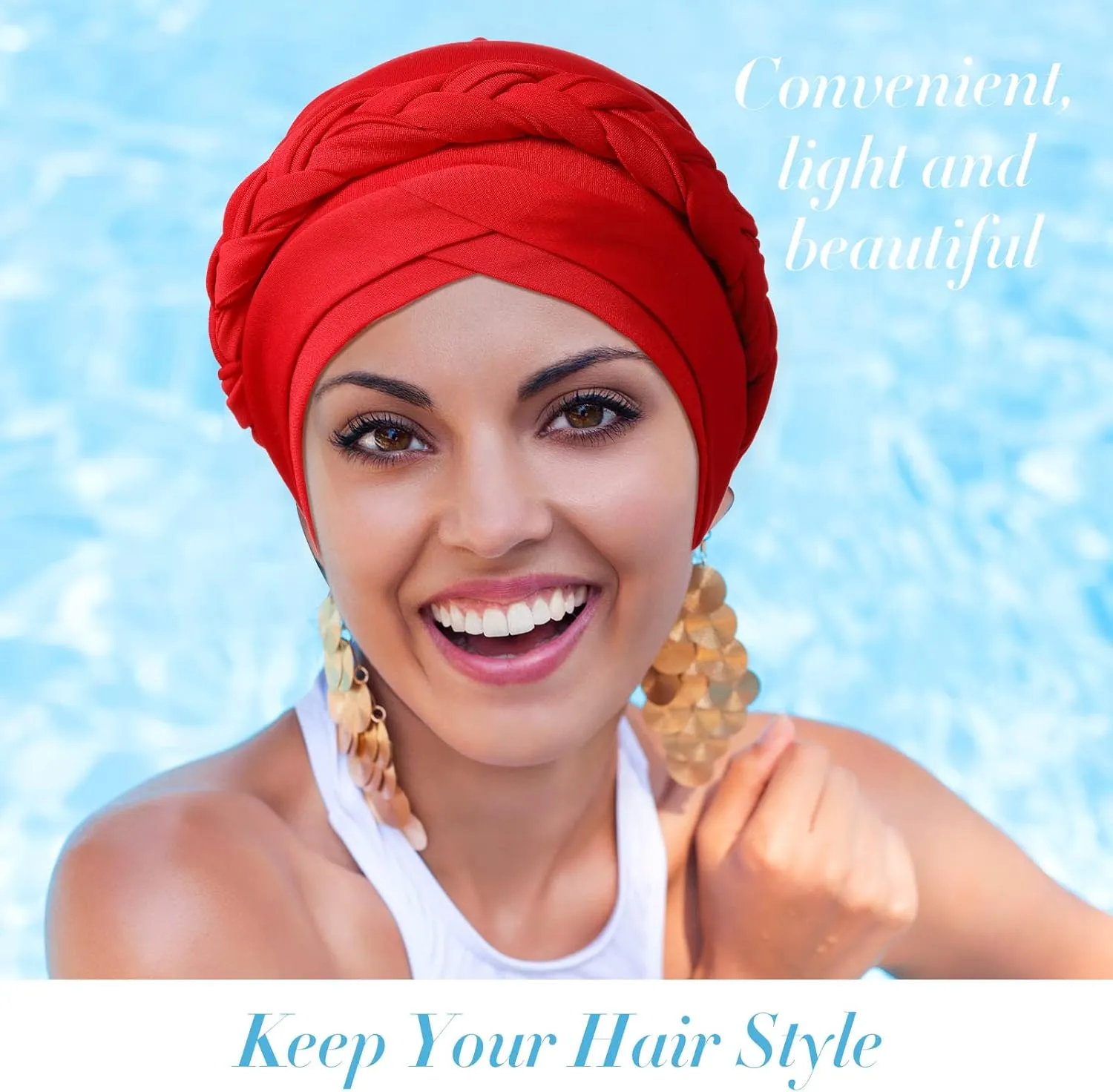 6 Pieces Turbans for Women Turban Head Wraps for African Black Women Headscarf Cap Beanie Wrap Braided