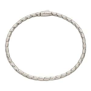 9ct White Gold Snake Effect Bracelet GB510