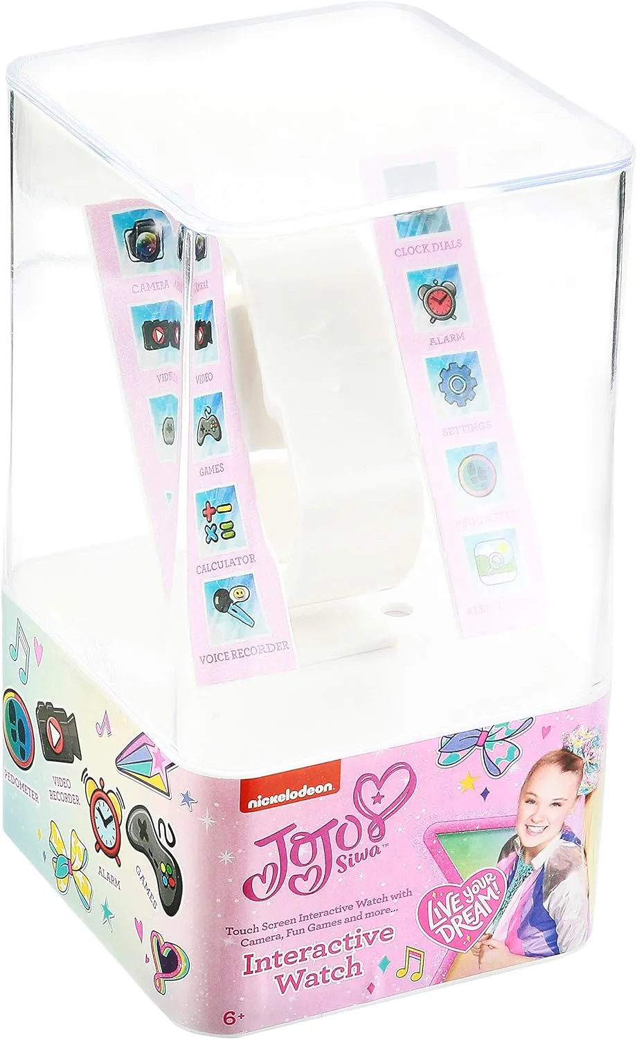 Accutime Kids Nickelodeon JoJo Siwa Educational Learning Touchscreen Smart Watch Toy for Girls, Boys, Toddlers