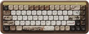 Akko Mechanical Gaming Keyboard with Walnut Wooden Case, MU01 Mountain Seclusion 65% 68-Key RGB 2.4G Wireless/Bluetooth/Wired Hot-swappable Keyboard with PBT Dye-Sub Keycaps for Mac & Win