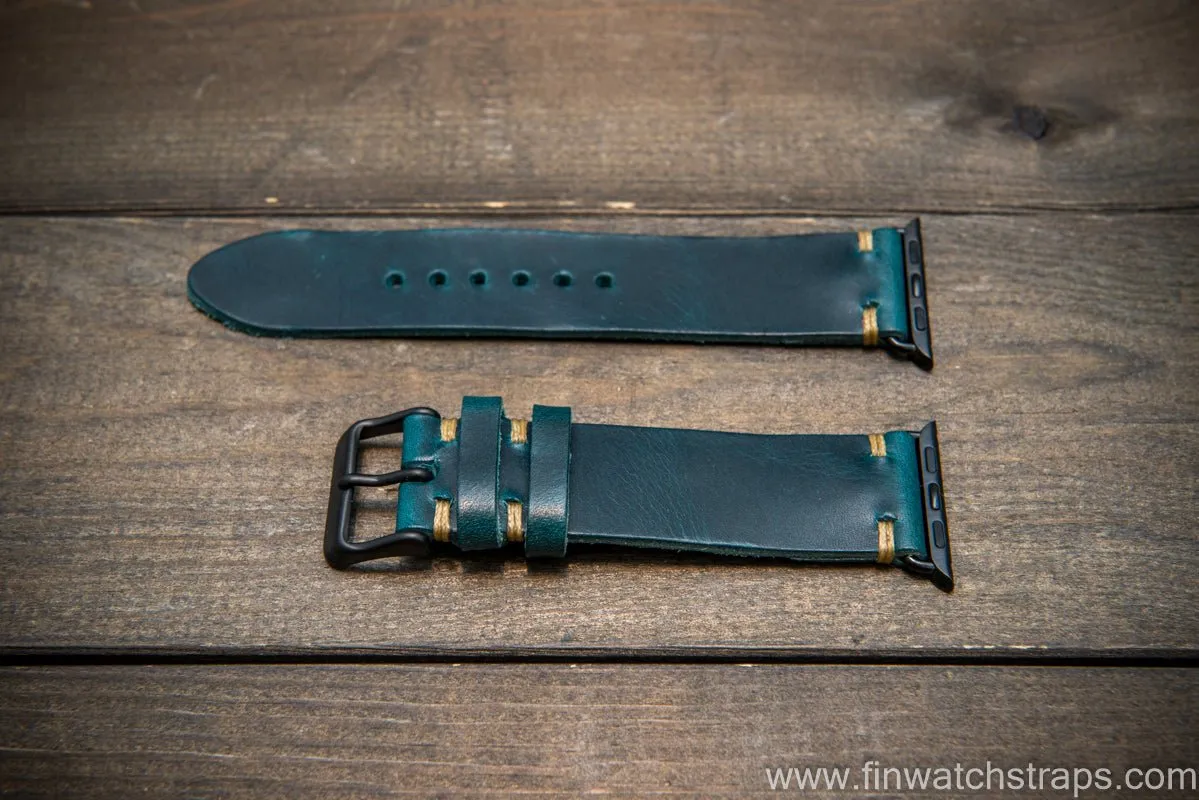 Apple Watch 3,4,5 artisan leather watch band. Badalassi Wax Italian leather.
