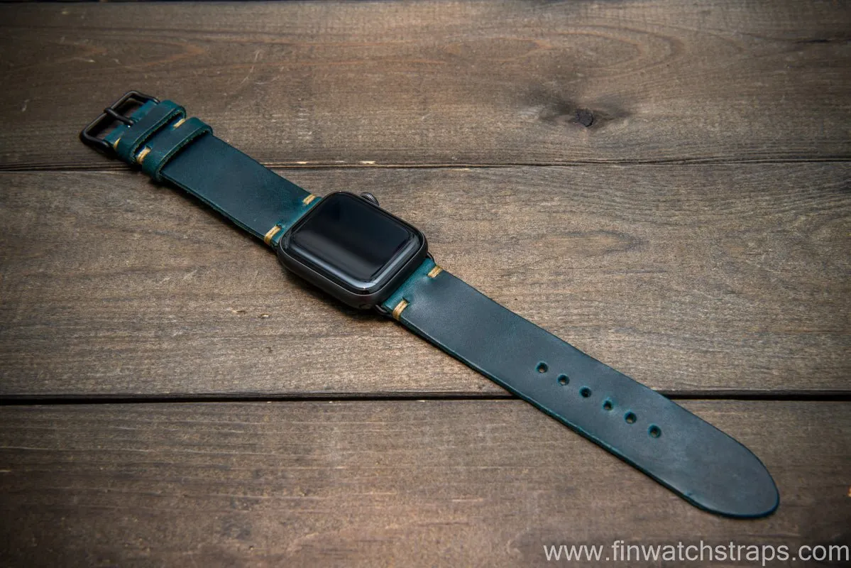 Apple Watch 3,4,5 artisan leather watch band. Badalassi Wax Italian leather.