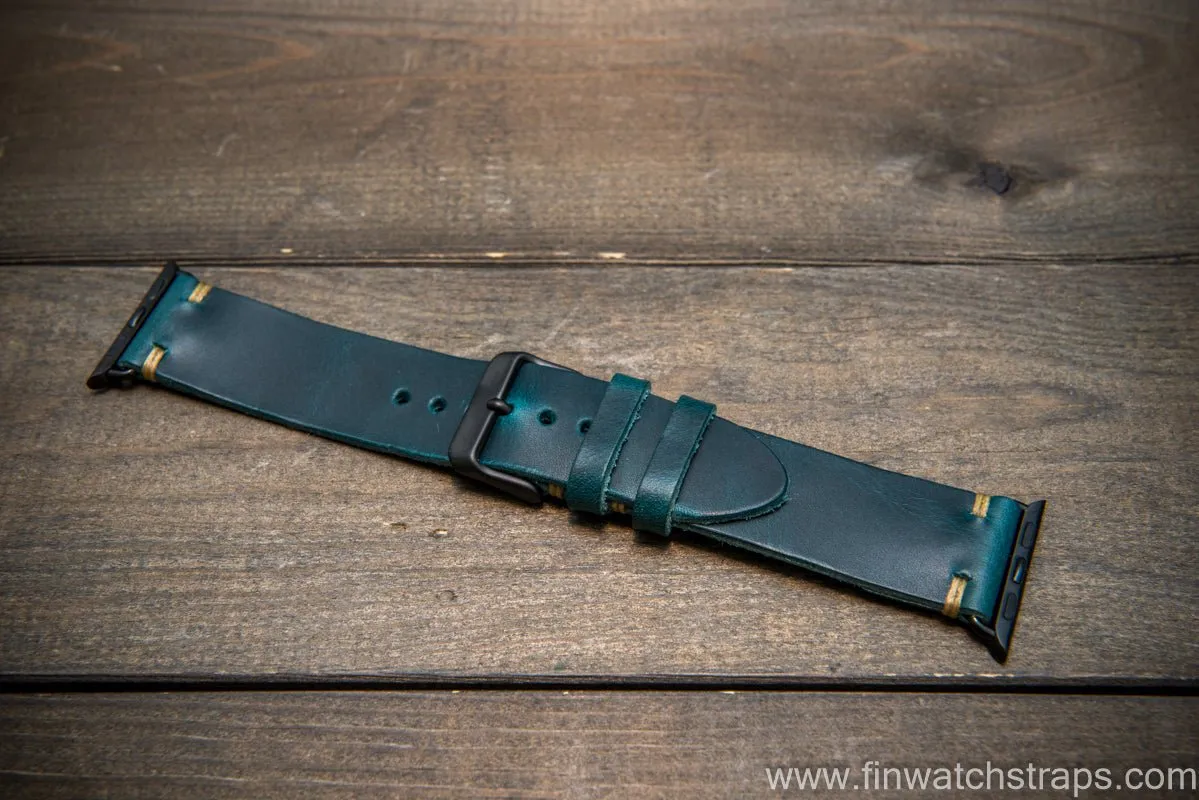 Apple Watch 3,4,5 artisan leather watch band. Badalassi Wax Italian leather.