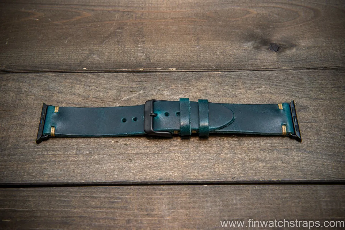 Apple Watch 3,4,5 artisan leather watch band. Badalassi Wax Italian leather.