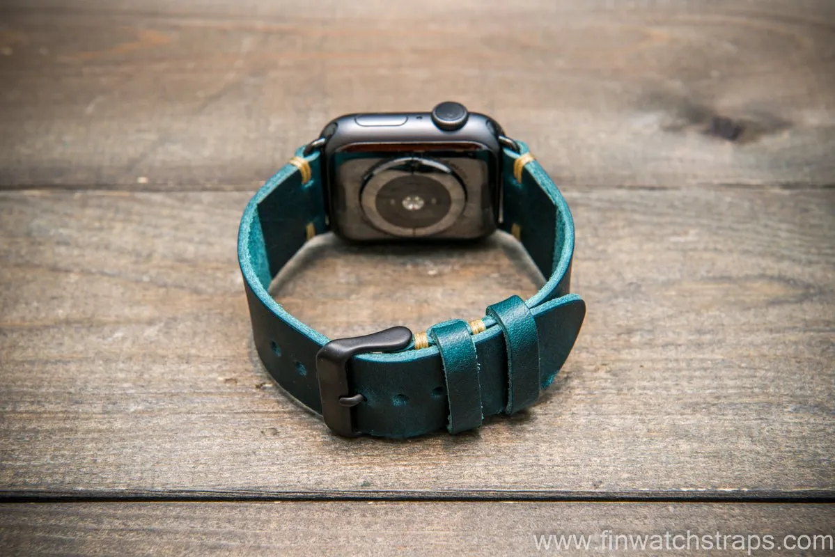 Apple Watch 3,4,5 artisan leather watch band. Badalassi Wax Italian leather.