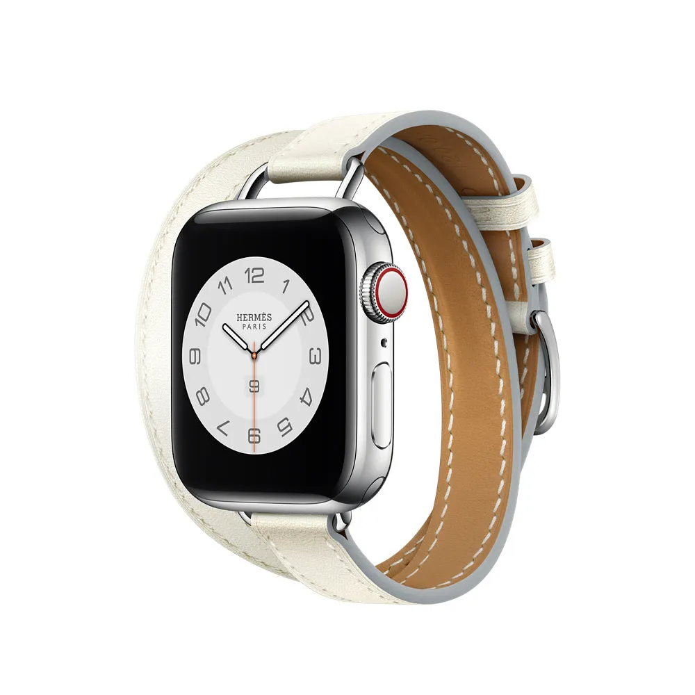Apple Watch Hermès 40mm Noir Swift Leather Attelage Double Tour