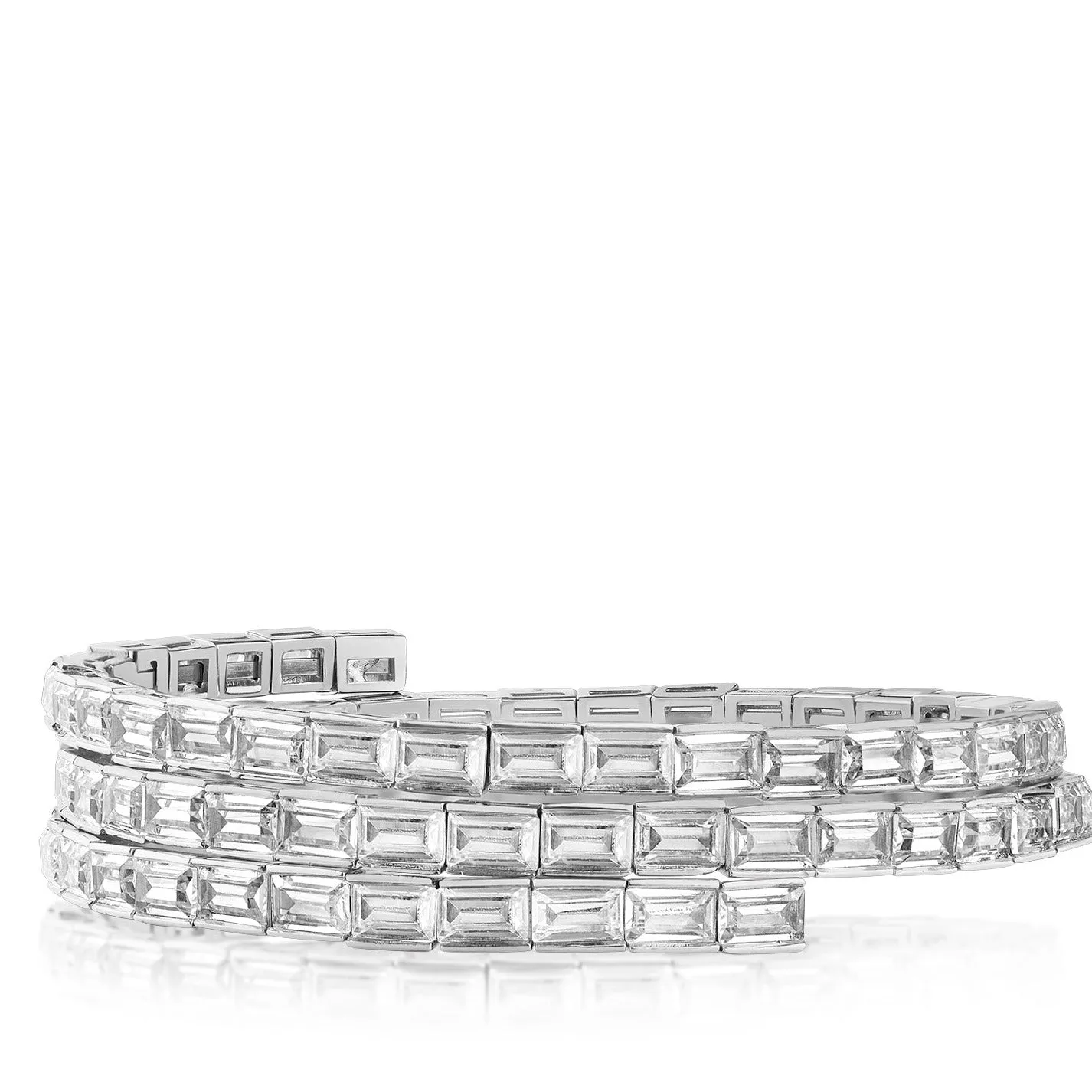 Baguette CZ Wrap Bracelet