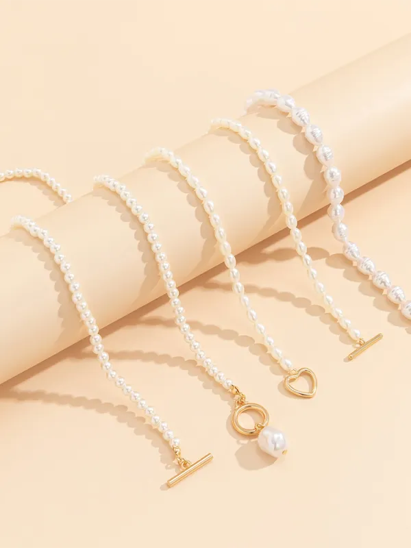Baroque shaped pearl necklace creative irregular chain clavicle necklace