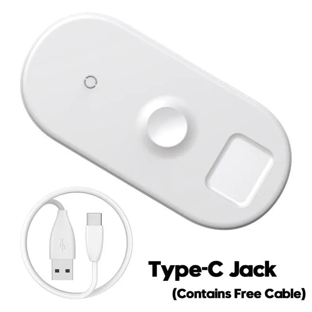 Baseus Wireless Charger For iPhone X XS MAX XR 8 Fast Wireless Full load 3 in 1 Charging Pad for Airpods 2019 Apple Watch 4 3 2