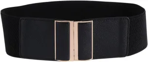 Beltox Womens 3" Wide Belt Elastic Stretch Cinch Waistband Lady Cummerband