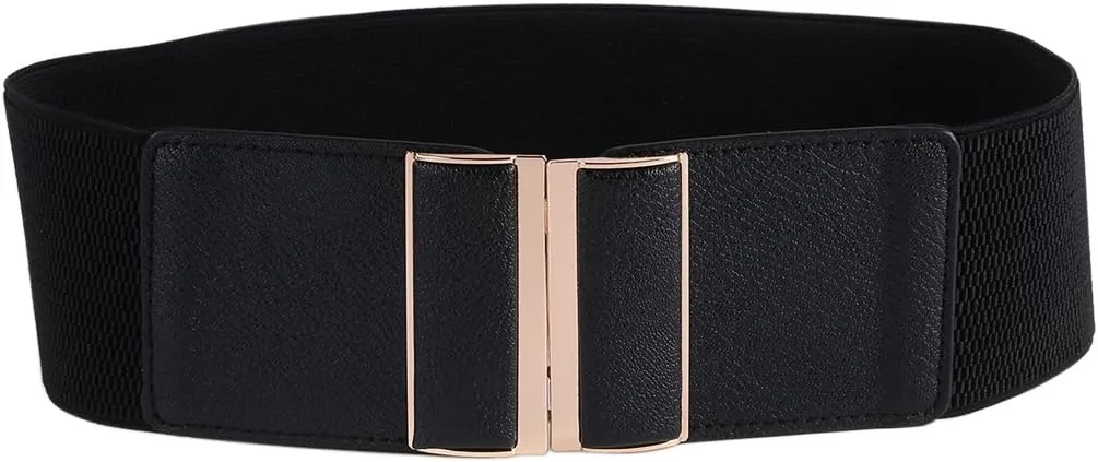 Beltox Womens 3" Wide Belt Elastic Stretch Cinch Waistband Lady Cummerband