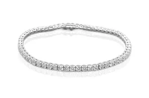 Bracelet 18kt White Gold Tennis with 54 Diamonds 5.67cts