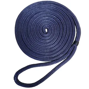 Braided Nylon Dock Line - w/Eye 3/4" x 40' Navy