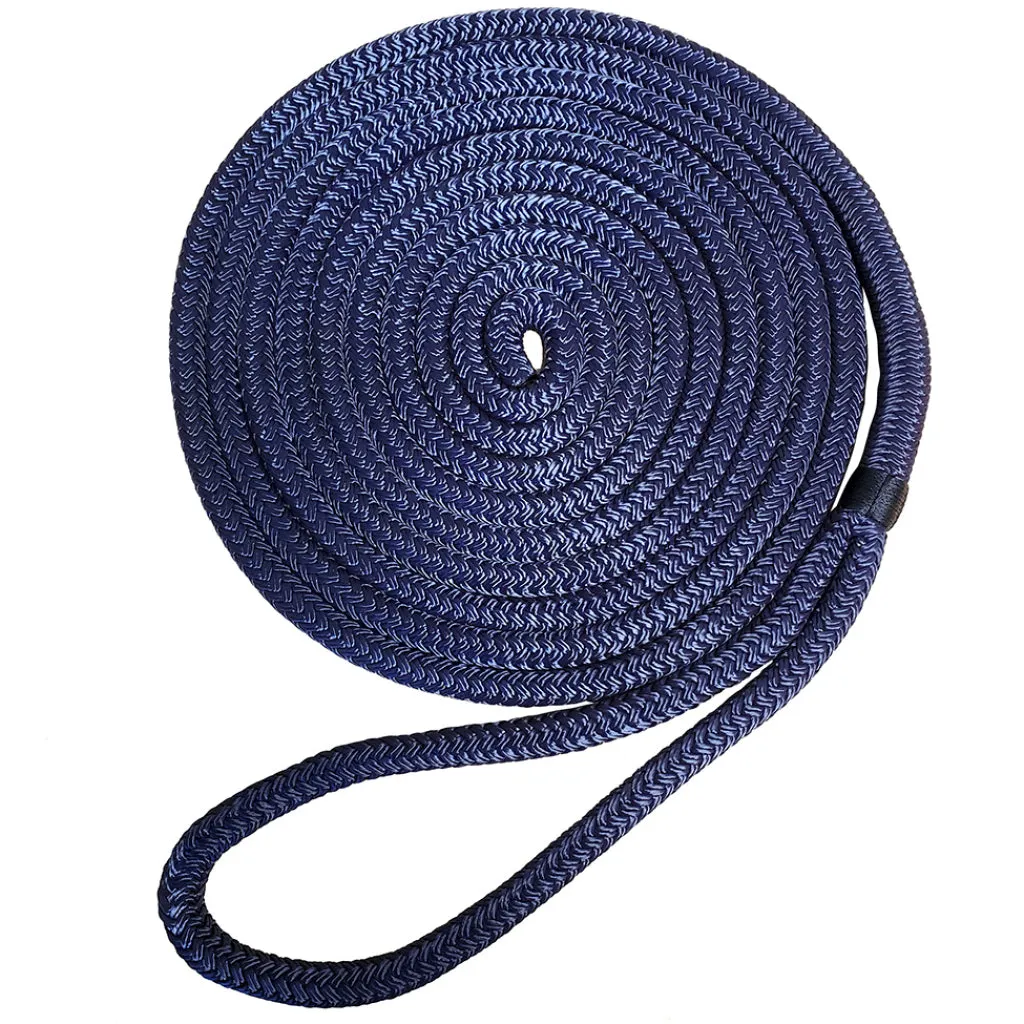 Braided Nylon Dock Line - w/Eye 3/4" x 40' Navy