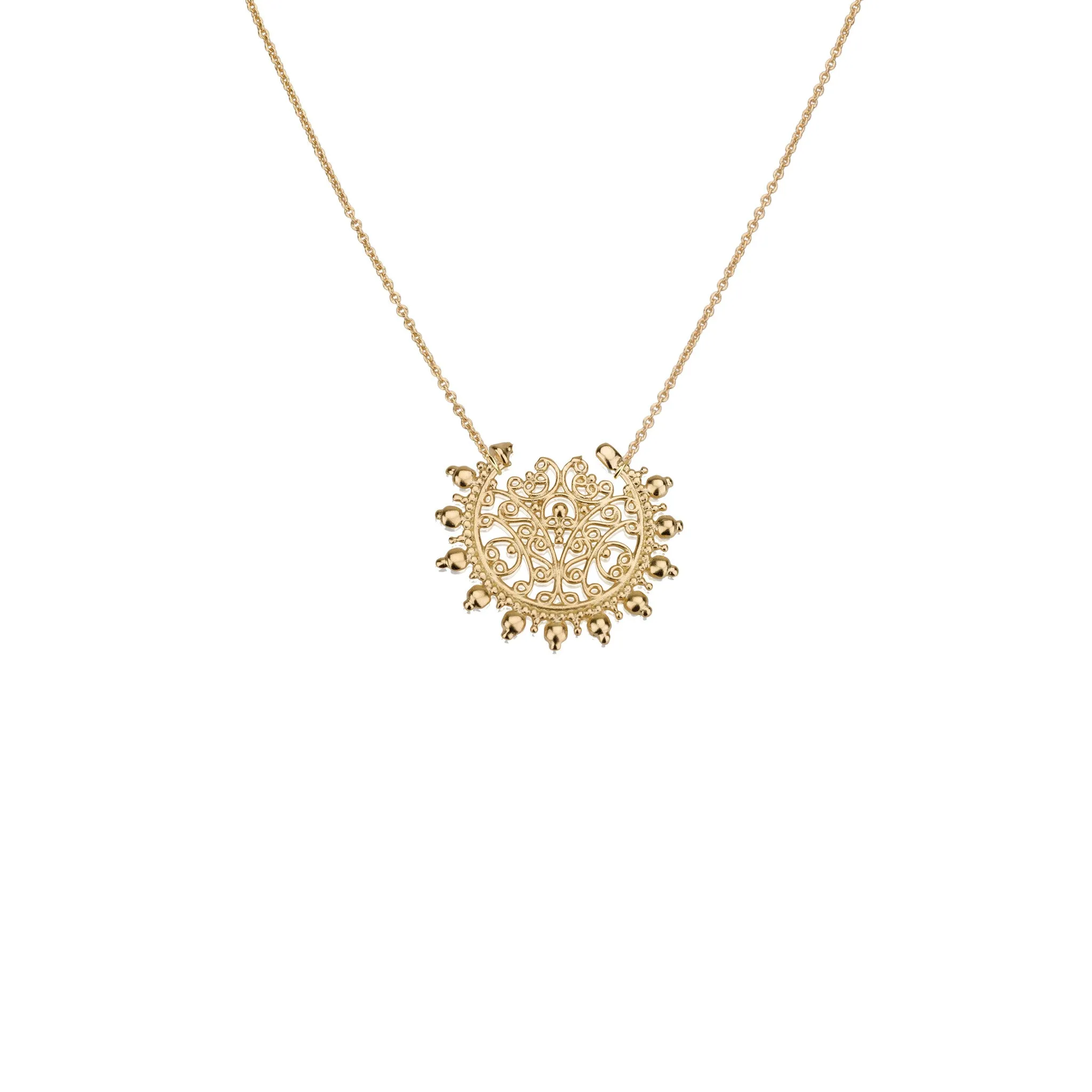 Dharma Filigree Pendant & Helen Chain Necklace
