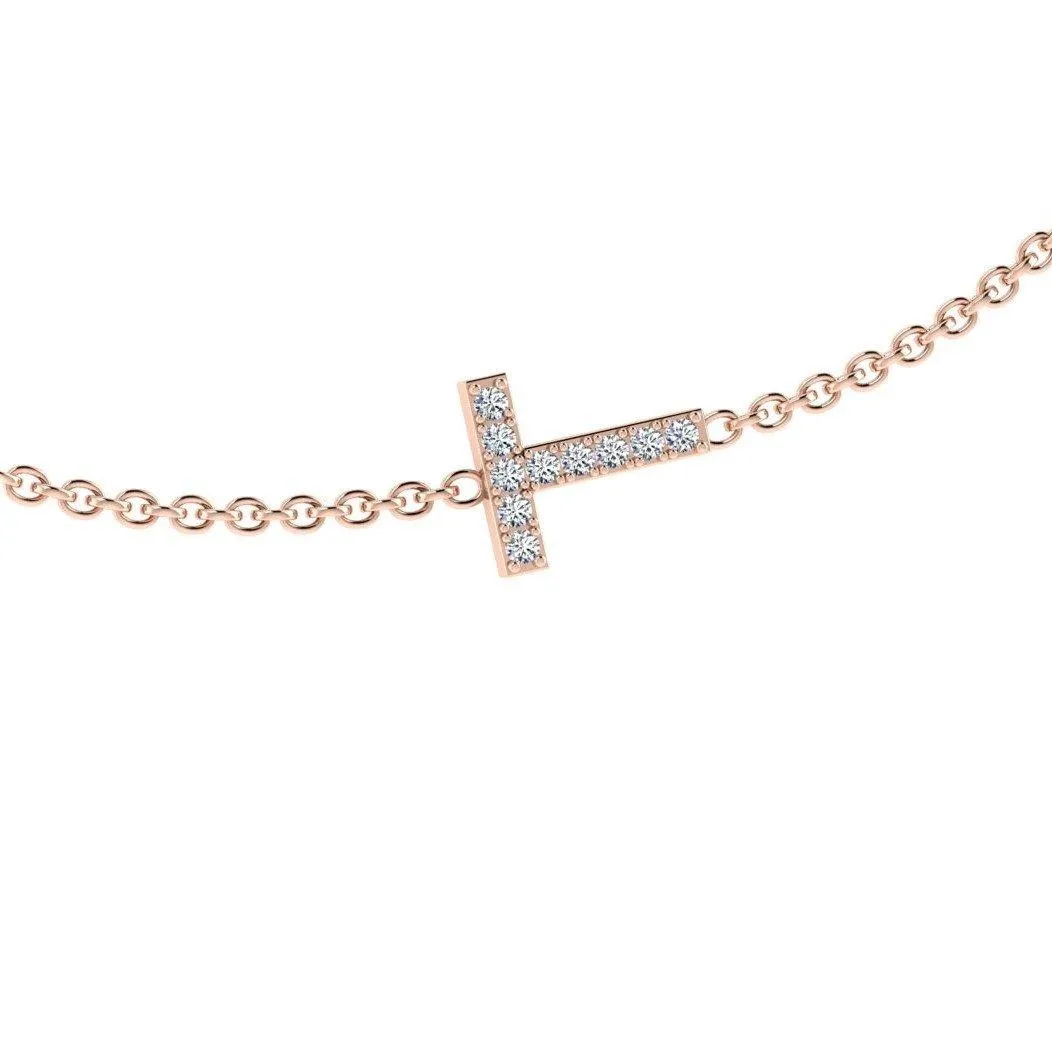 Diamond Initial Charm Bracelet