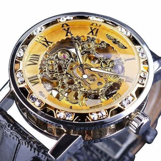 Diamond Mechanical Wrist Watch