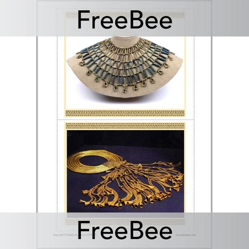 Egyptian Necklaces Picture Cards