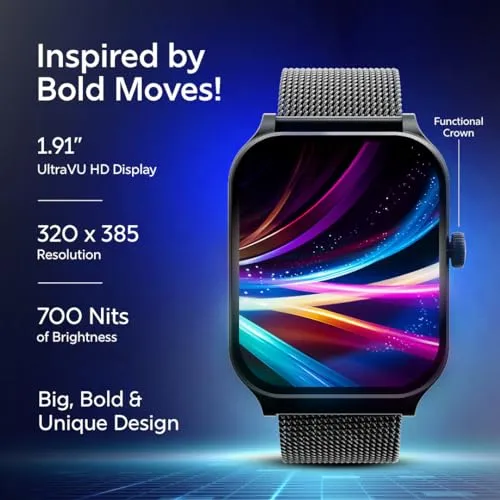 Optimized Product Title: **Fastrack Limitless Classic Smartwatch - 1.91 UltraVU Display, Metal Case, Crown Functionality, 320x385 Resolution, Bluetooth Calling, 100  Sports Modes - Rose Gold**