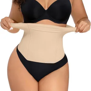 FeelinGirl Waist Trainer for Women Tummy Control Postpartum Underbust Cincher Stomach Compression Workout Belly Wrap