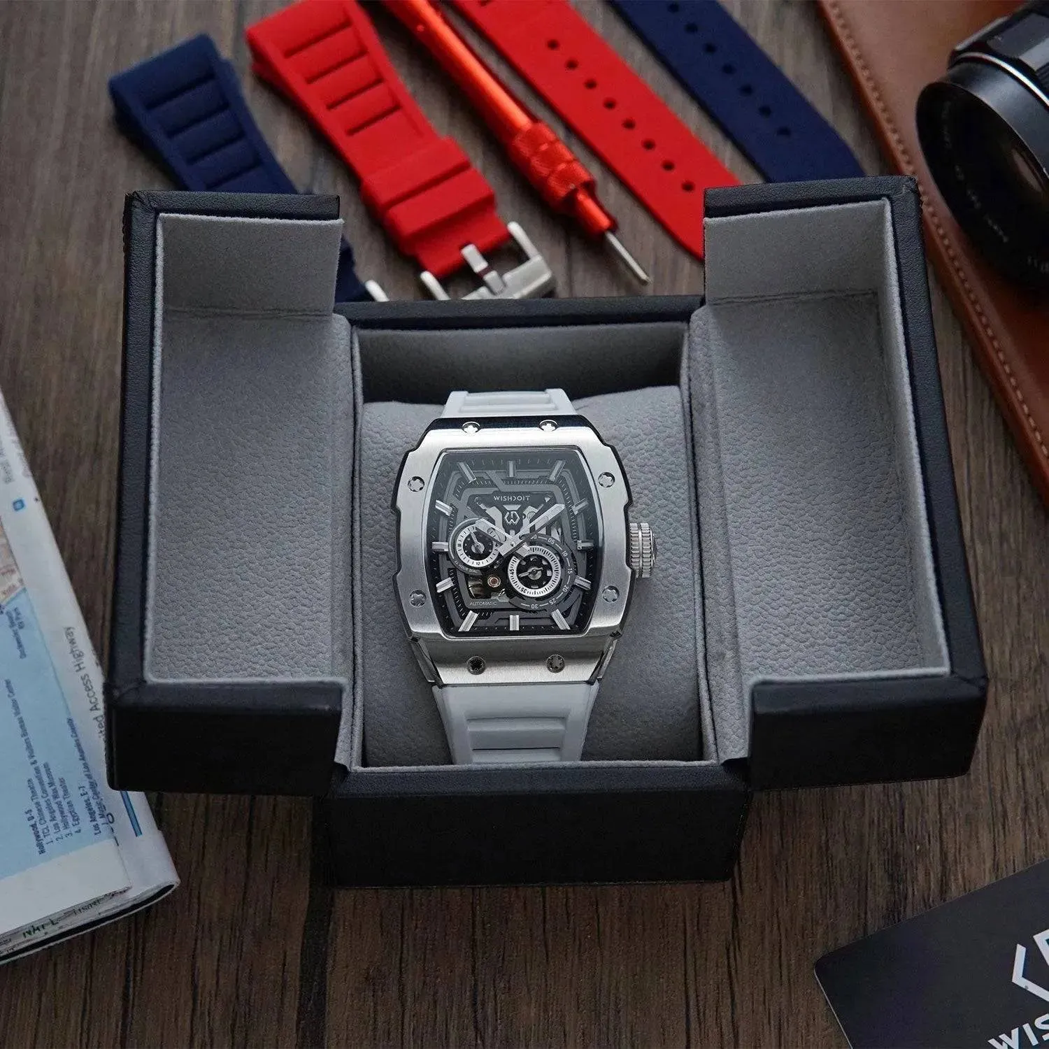 Full Speed - Silvery Watch (Blue Strap)