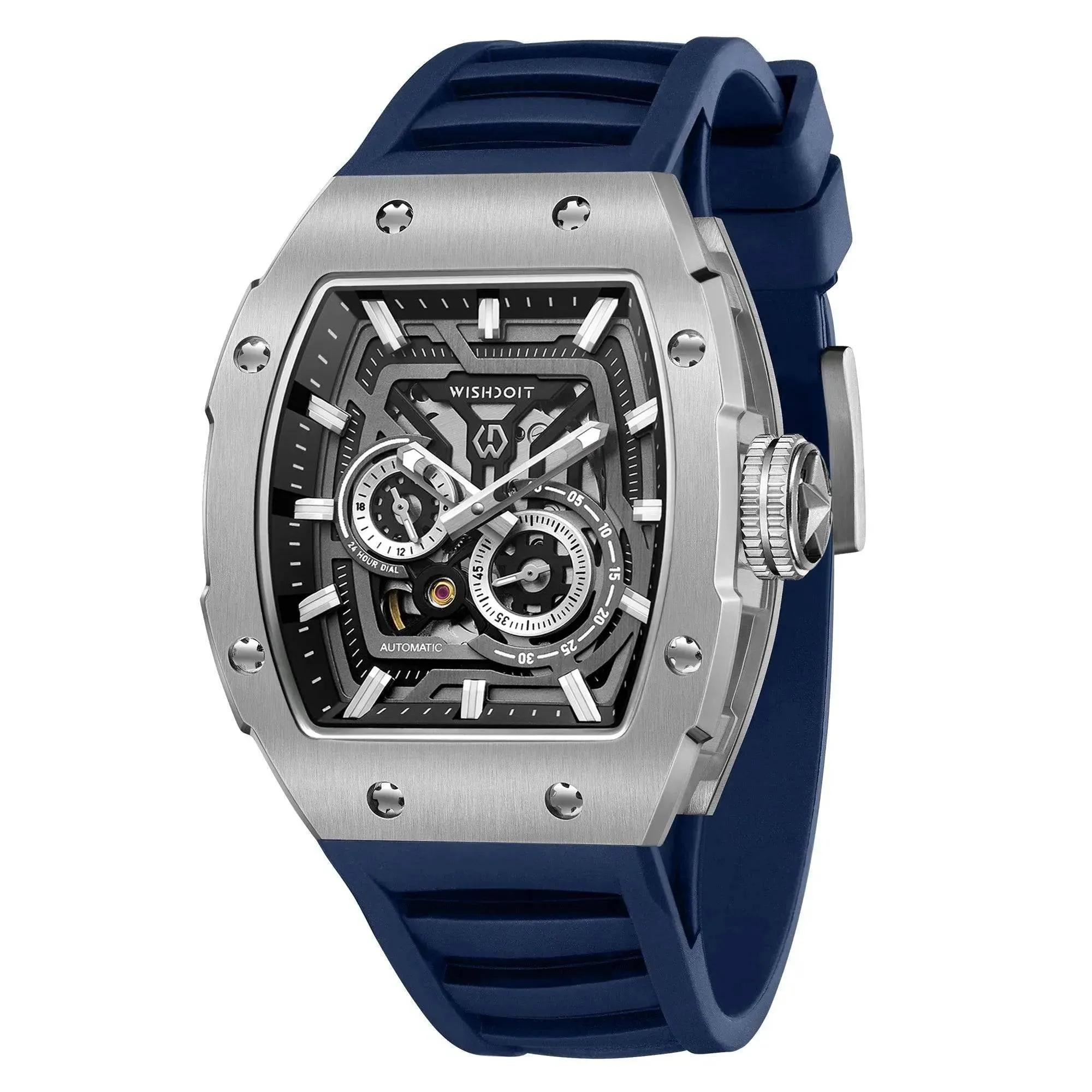 Full Speed - Silvery Watch (Blue Strap)
