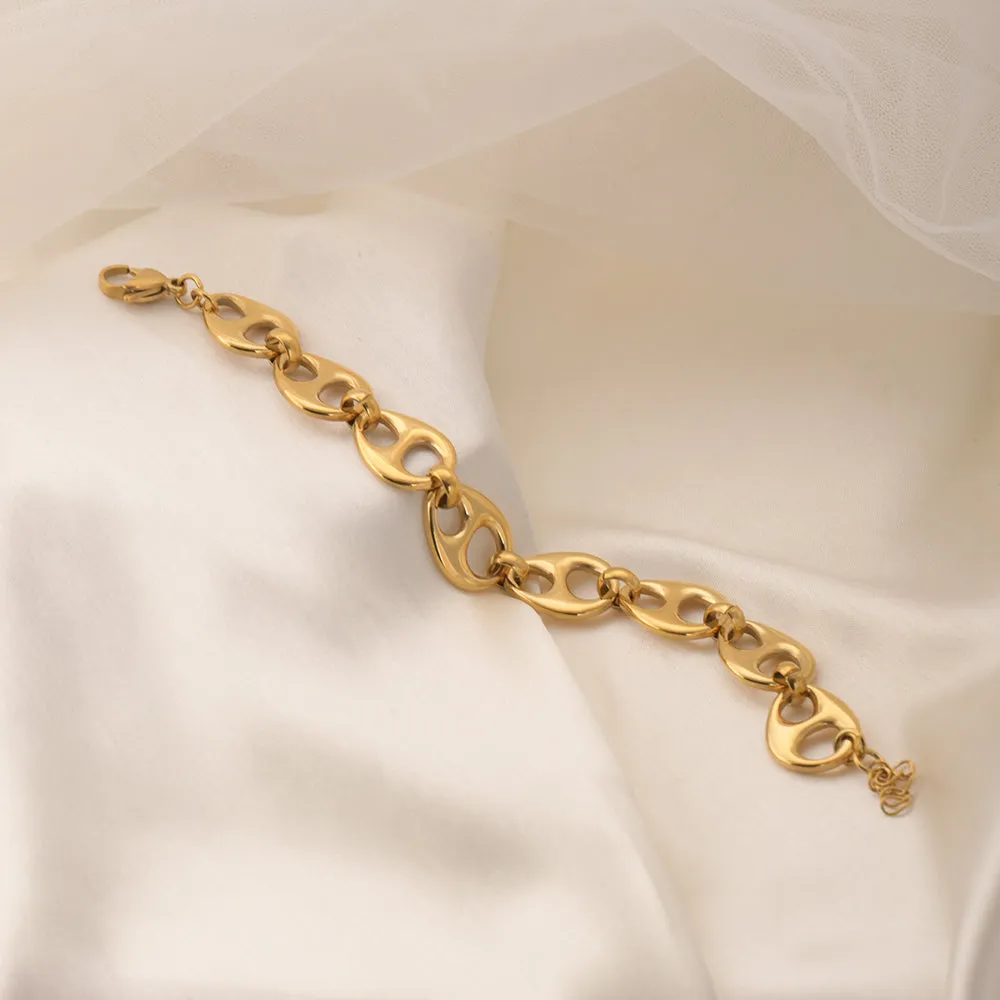 Gilded Unity Gold Linked Bracelet