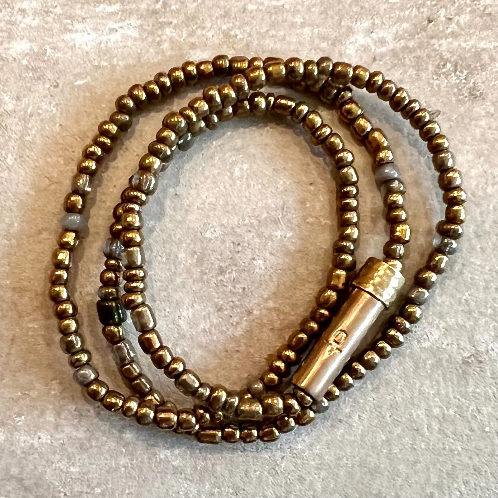 Golden Seed Wrap Bracelet / Wish Necklace