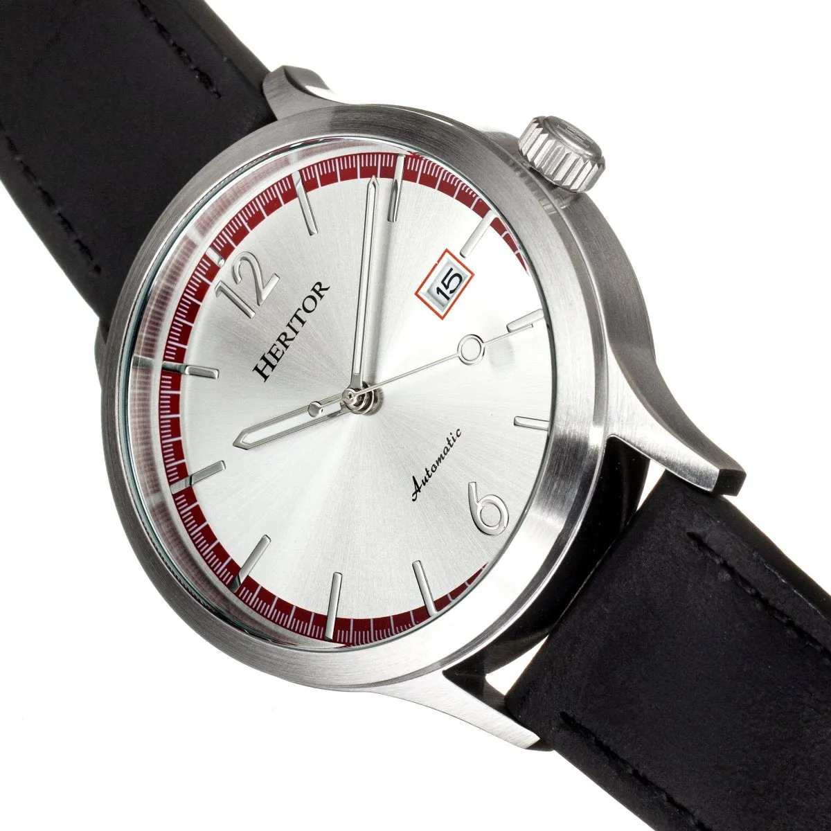 Heritor Automatic Becker Leather-Band Watch w/Date