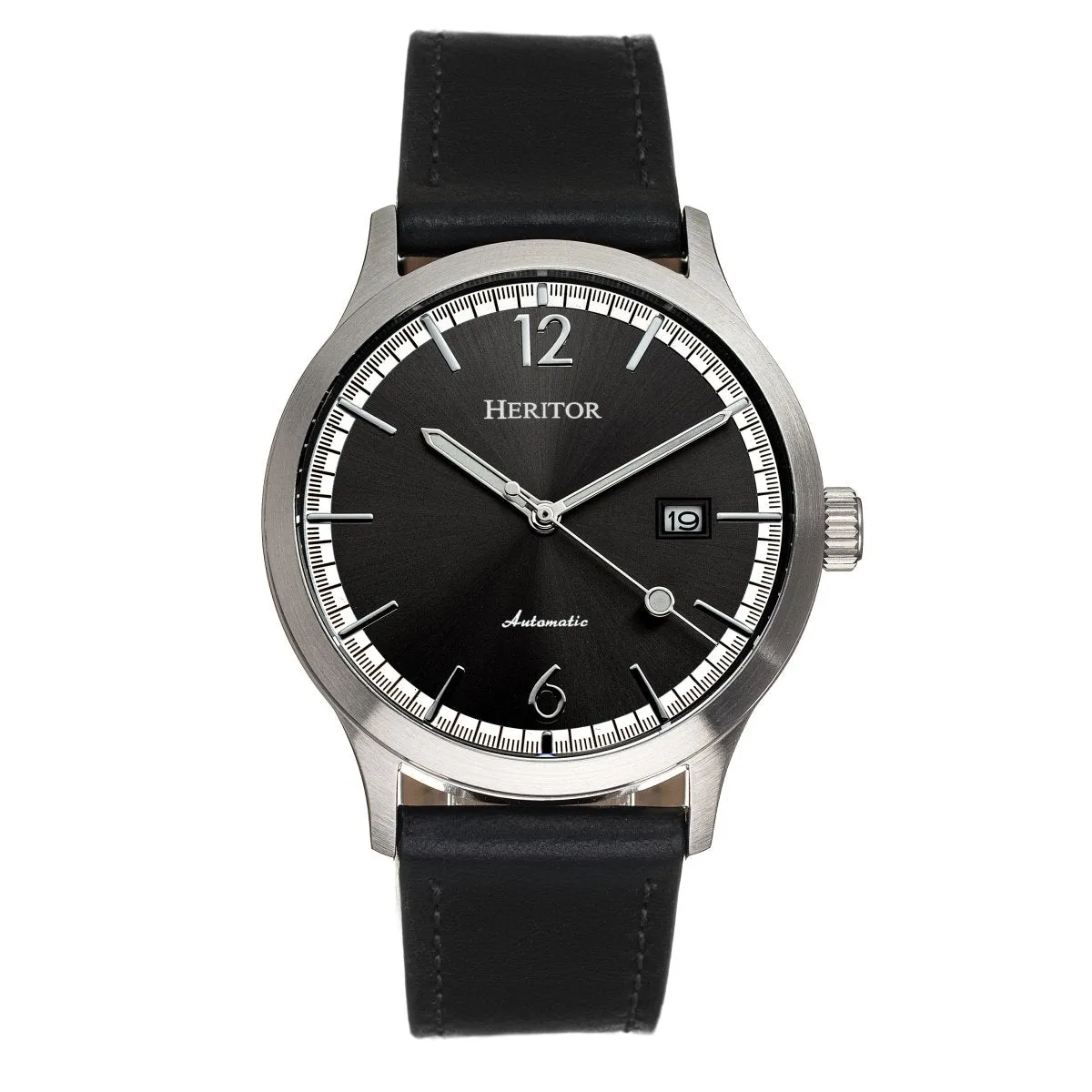 Heritor Automatic Becker Leather-Band Watch w/Date