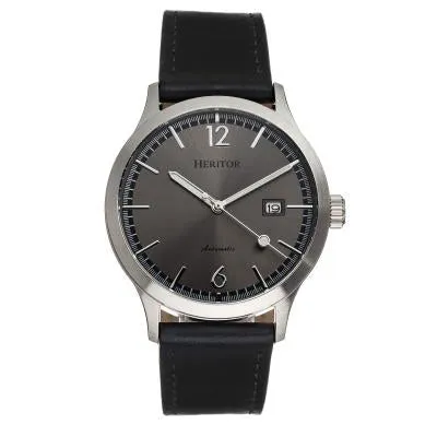 Heritor Automatic Becker Leather-Band Watch w/Date