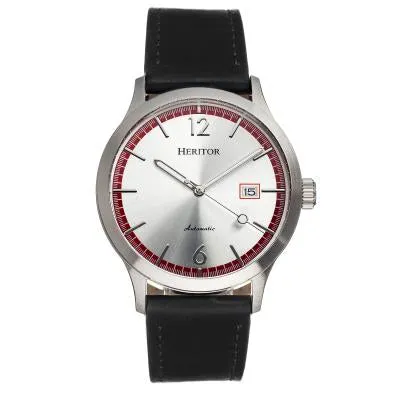 Heritor Automatic Becker Leather-Band Watch w/Date