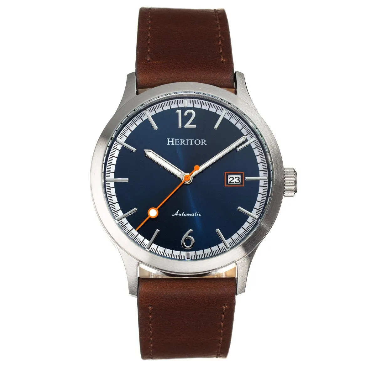 Heritor Automatic Becker Leather-Band Watch w/Date