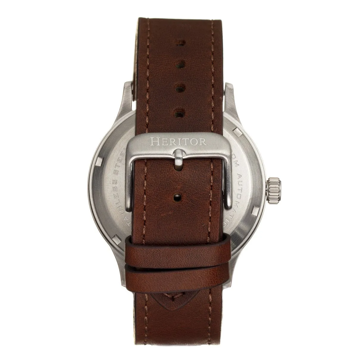 Heritor Automatic Becker Leather-Band Watch w/Date