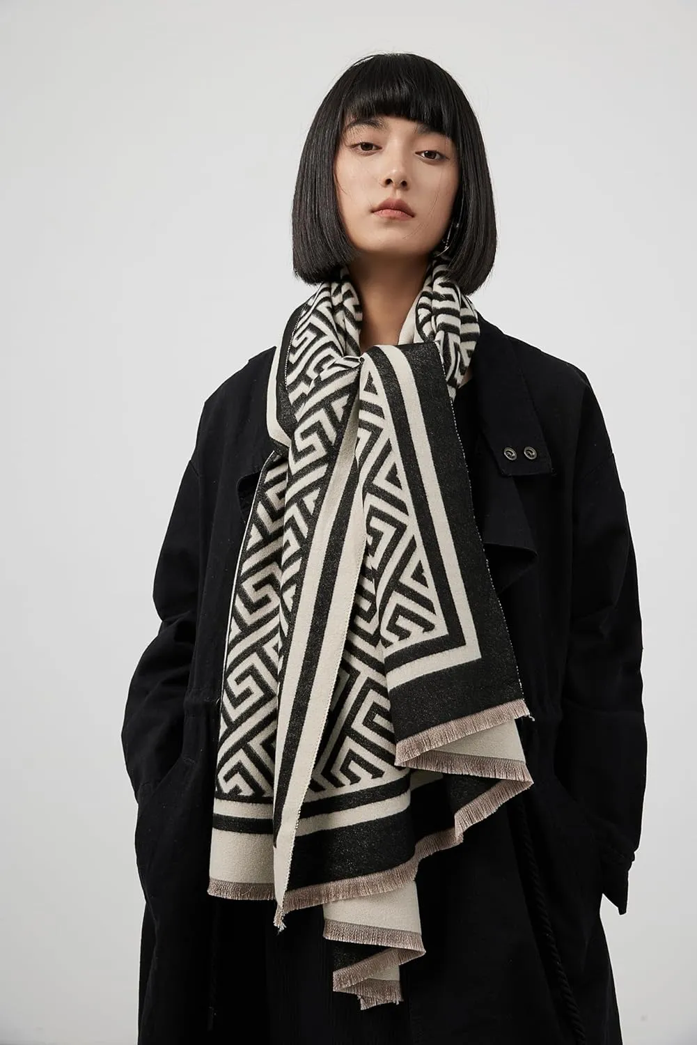 iCuviy Large Soft Scarves Pashmina Shawls & Wraps for Women Cashmere Feel Women's Scarves
