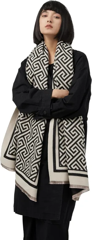 iCuviy Large Soft Scarves Pashmina Shawls & Wraps for Women Cashmere Feel Women's Scarves
