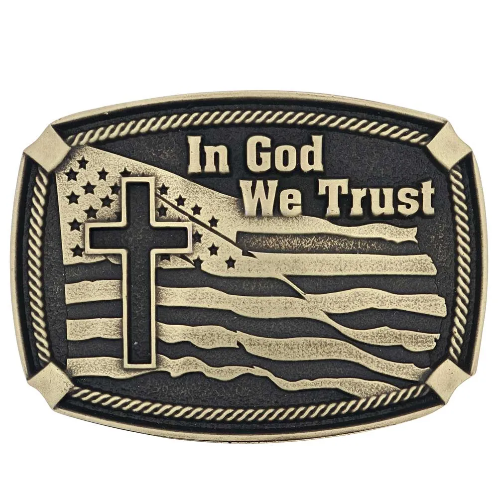 In God We Trust Heritage Attitude Buckle