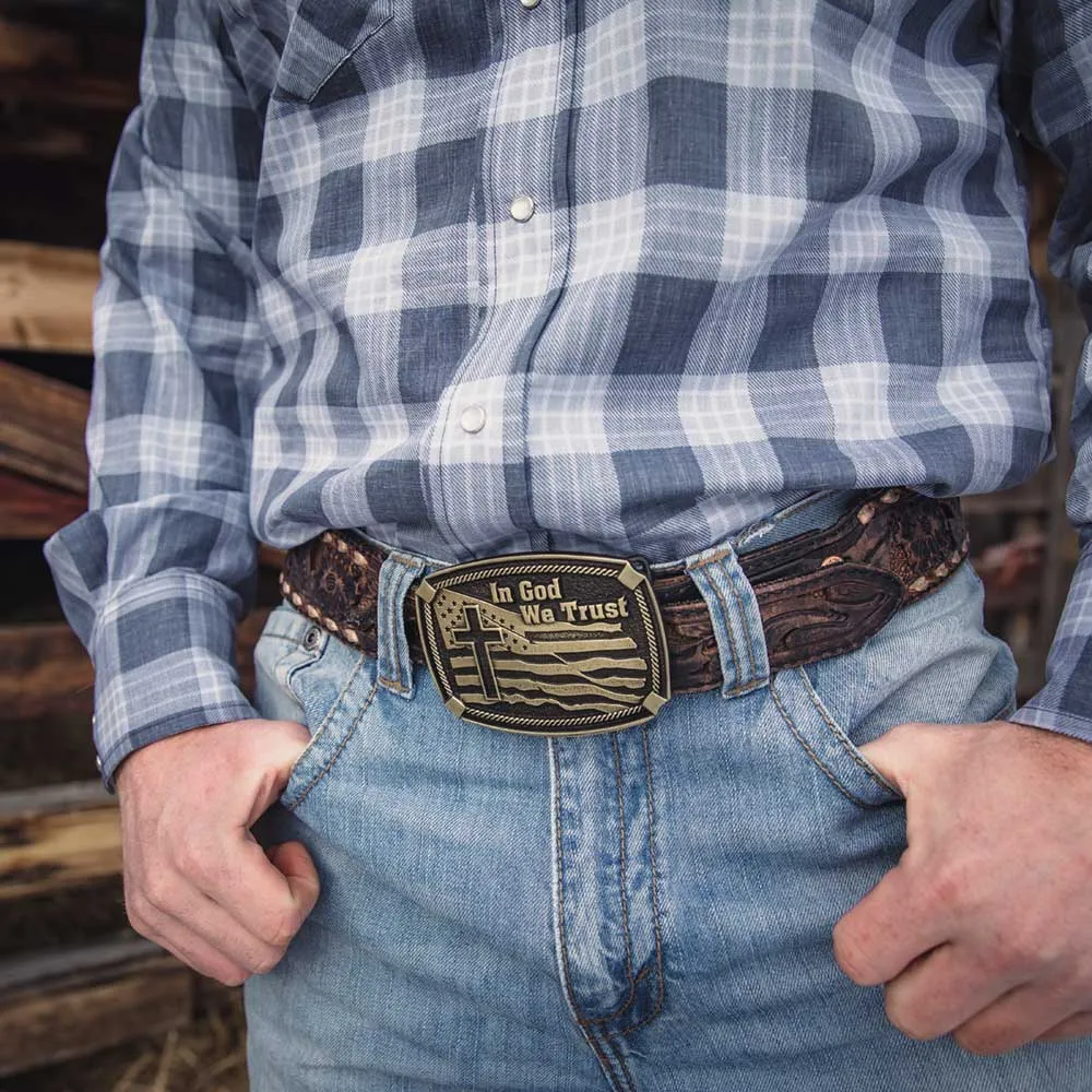 In God We Trust Heritage Attitude Buckle