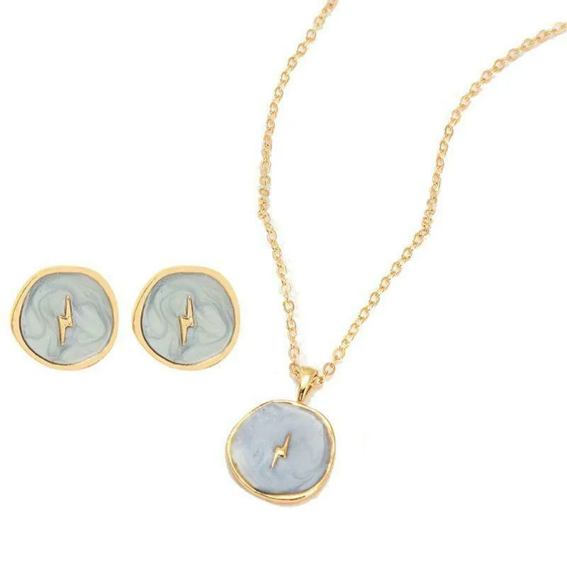 Irregular Enamel Star Moon Round Stud Earrings for Women Girls