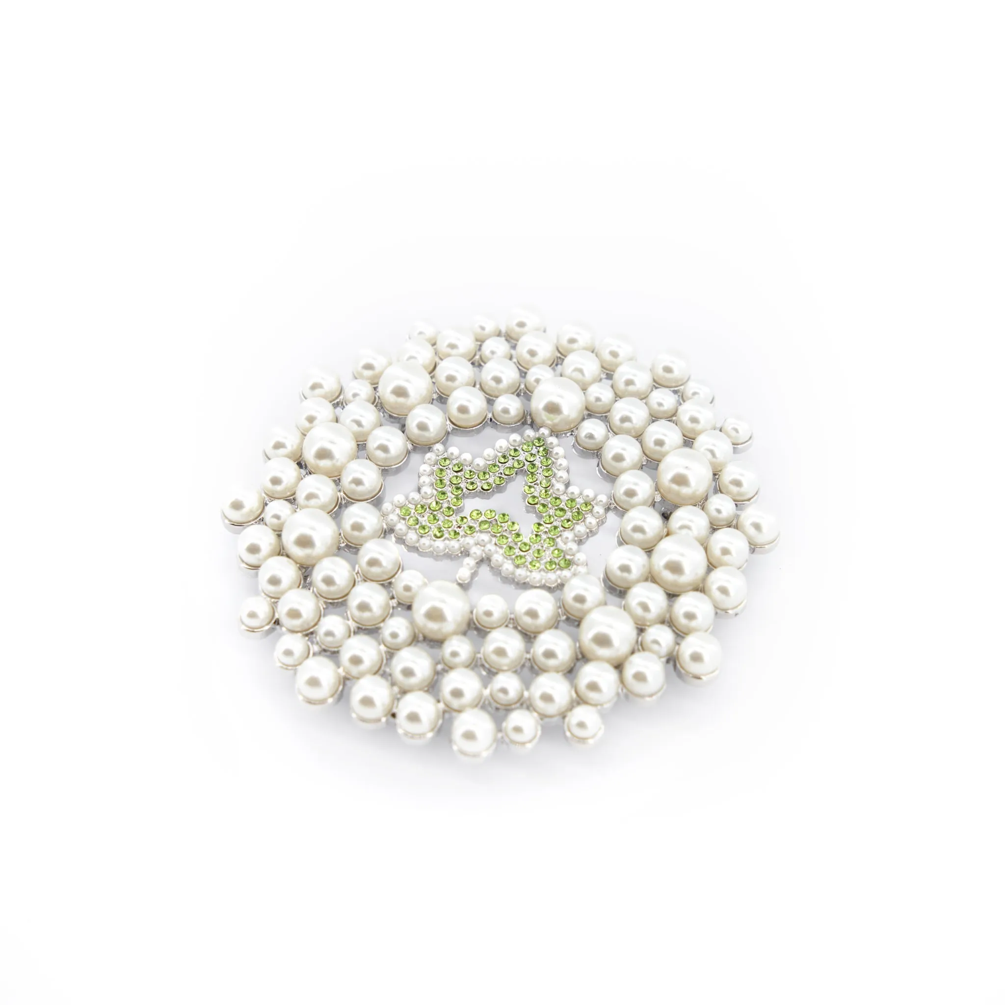 Ivey Dream Brooch - Pearl / Green