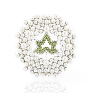 Ivey Dream Brooch - Pearl / Green