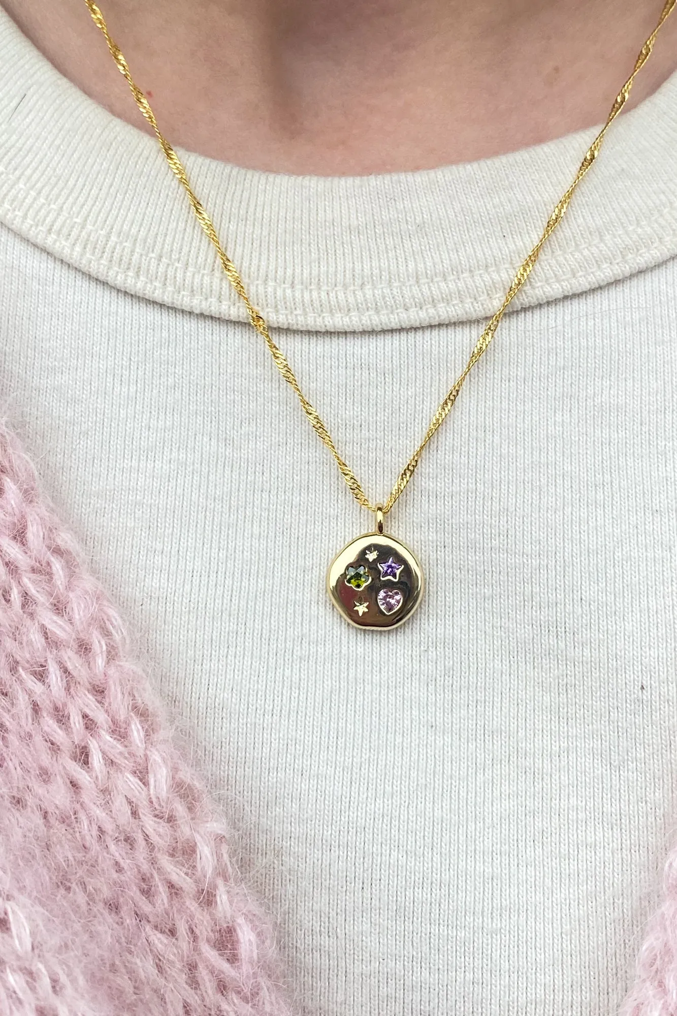 JJ  Dreams Disc Necklace