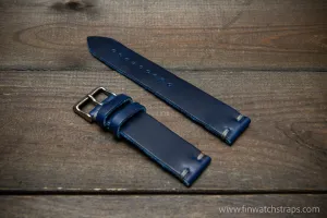 Leather watch strap, Horween Deep Sea Cavalier.  Handmade in Finland. 16-26 mm.