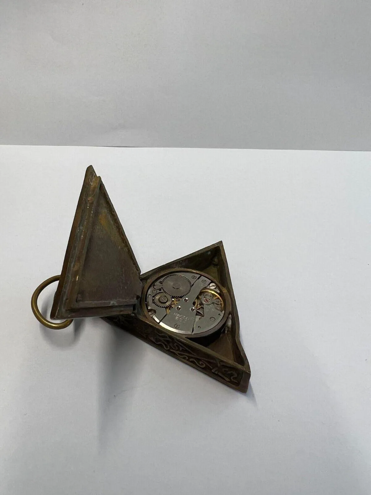 Masonic Pocket Watch Vintage Mechanical Triangular