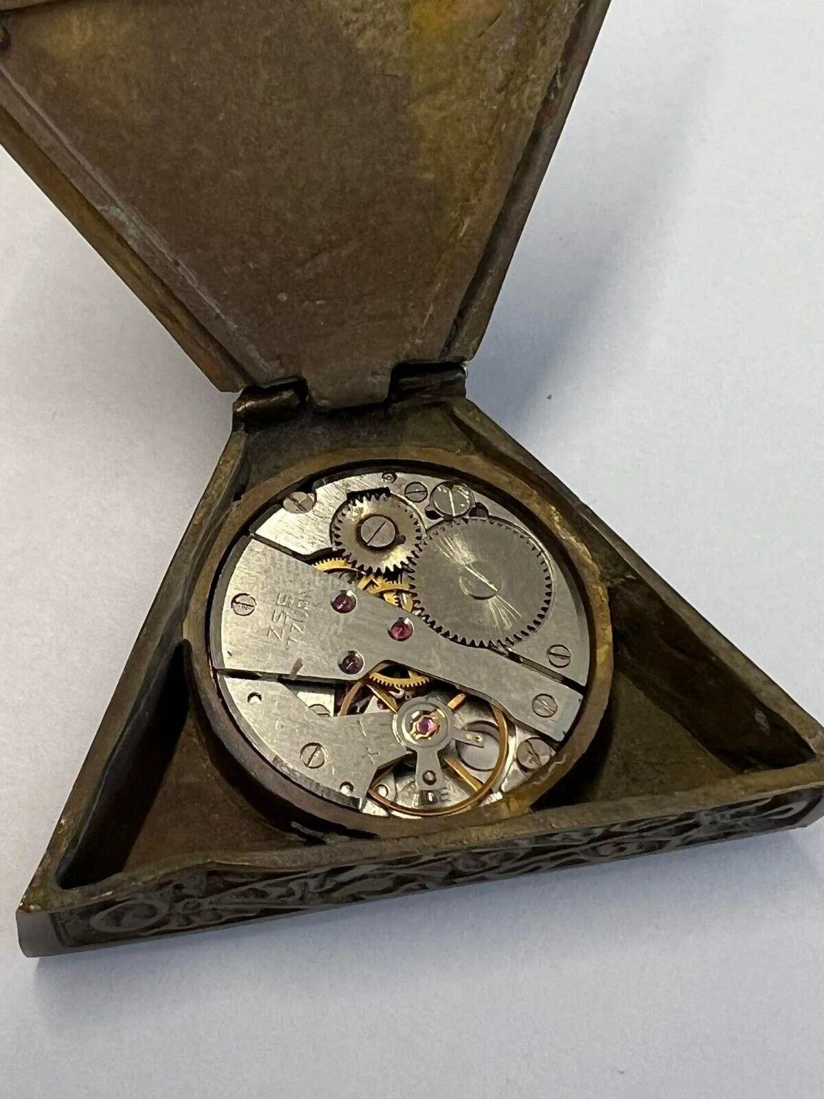 Masonic Pocket Watch Vintage Mechanical Triangular