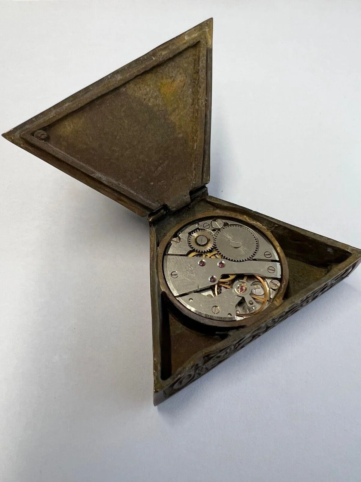 Masonic Pocket Watch Vintage Mechanical Triangular