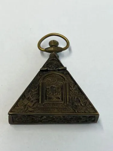 Masonic Pocket Watch Vintage Mechanical Triangular